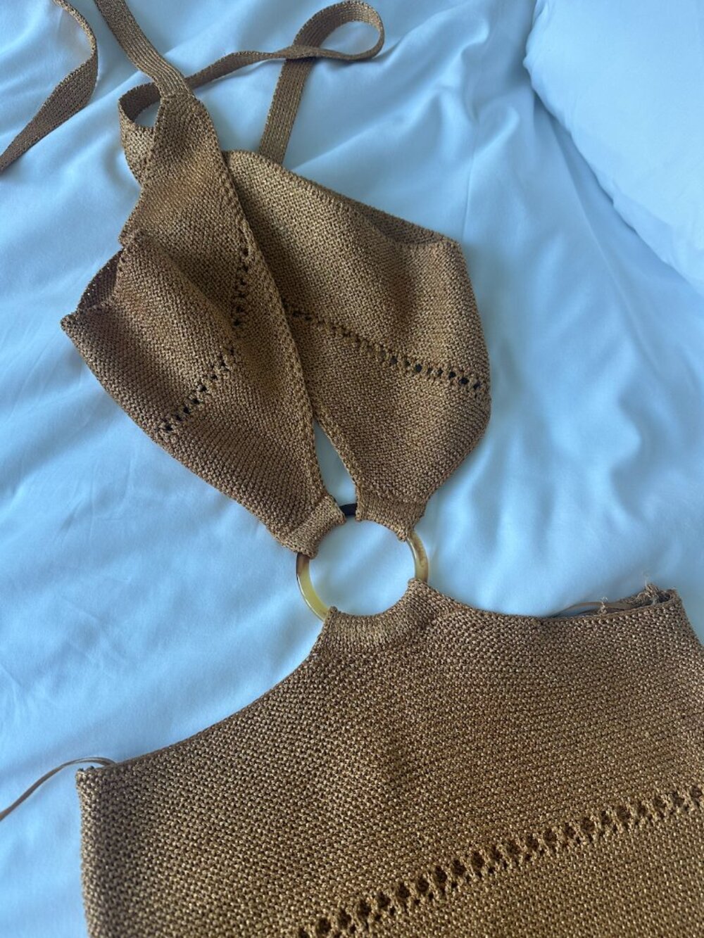 Zara Gold thread cut out midi dress - Picture 3 of 3